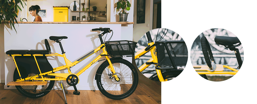 yuba bikes kombi classic yellow indoor