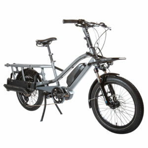 Yuba Cargo Bike Fastrack Grey Studio Front